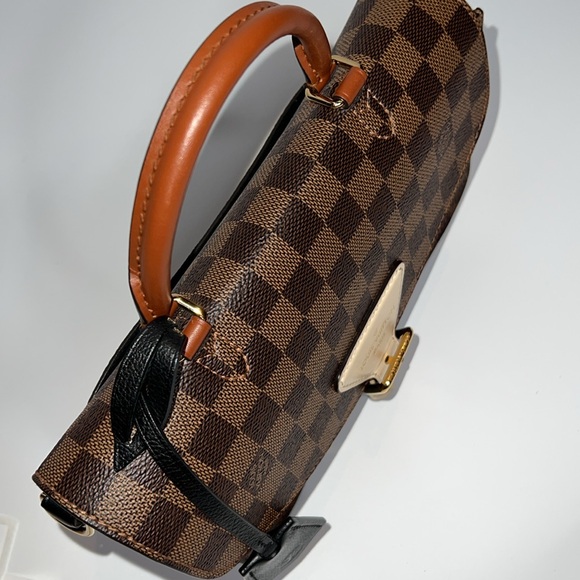 ❤️LOUIS VUITTON BEAUMARCHAIS NOIR DAMIER EBENE CANVAS/ LEATHER BAG N40146 - Picture 14 of 17